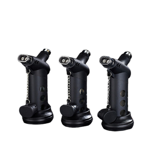 Encendedor de Gas butano recargable de chorro de Metal a prueba de viento llama encendedor de cigarrillos de comida personalizado al por mayor para cigarros Cocina Barbacoa - Product Image 5