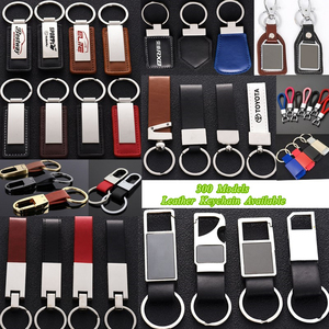 Porte-clés en cuir LED, Logo personnalisé, bon marché, en acrylique, bois, cristal, imprimé, voiture, promotion, pièces - Product Image 2