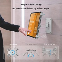 Support mural pour tablette en alliage d'aluminium, réglable, rotatif, multifonctionnel, base de bureau avec verrouillage antivol, pliable