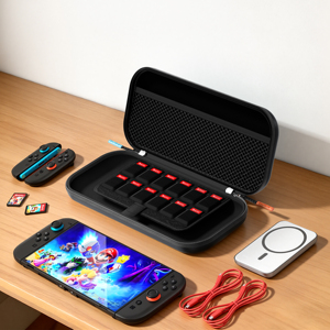 Estuche de Almacenamiento para <span class=keywords><strong>Nintendo</strong></span> <span class=keywords><strong>Switch</strong></span> 2, Precio de Fábrica BJBT, Bolsa Protectora Rígida de EVA a Prueba de Golpes con Cierre y Ranuras para Tarjetas de Juego - Product Image 2