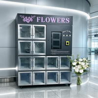Distributeur de fleurs intelligent et compact à économie d'énergie avec deux compartiments et dégivrage automatique