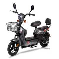 MTBGOWholesale Sepeda Listrik Kota Murah 48V350W, Rangka Step-Through, Baterai Lepas Pasang, Keranjang Depan, Kursi Penumpang Ganda