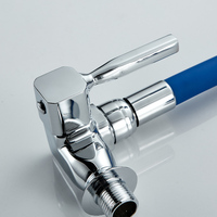 Robinet d'évier de cuisine en zinc coloré fabriqué en usine robinet à bec mural tuyau flexible en chrome eau froide pour une utilisation en cuisine