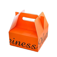 Boîte à gâteau au fromage imprimée sur mesure Boîte de transport de gâteau Boîte d'emballage de gâteau d'anniversaire avec poignée Papier Kraft Couleur Autres aliments Accepter
