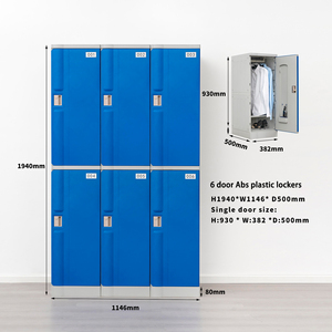 Chất lượng cao ABS nhựa <span class=keywords><strong>Locker</strong></span> Lớp Học Lớp Học phòng tập thể dục với latticed lưu trữ tủ - Product Image 6