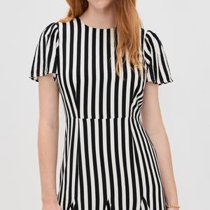 Vestido a rayas personalizable de verano para mujer, minivestidos transpirables informales - Product Image 5