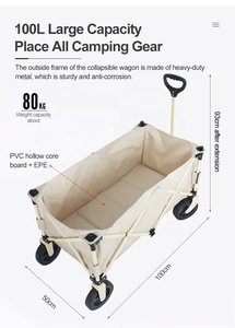 Carrito Plegable YILU para Camping y Playa, Carrito Plegable con Mesa de Aluminio Tipo Rollo de Huevo - Product Image 4