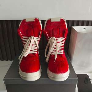 Chaussures de luxe Owens 2026, qualité supérieure, chaussures basses pour homme, baskets pour femme, lacets rouges, cuir de designer, semelle épaisse, chaussures plates décontractées, chaussures Rickks - Product Image 2