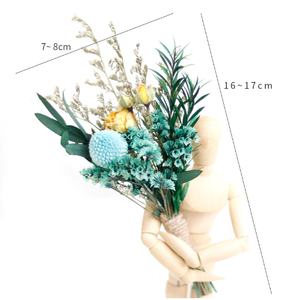 ช่อดอกไม้ขนาดเล็ก ดอกไม้แห้ง ดอกเอโอนิอัม ดอกกุหลาบ ดอกไม้ประดับติดเสื้อ ดอกไม้หลายหัว ดอกไม้ประดับแบบฟอง ช่อดอกไม้ผสม ยูคาลิปตัสแท้ ดอกแพมพัส ของขวัญชิ้นเล็ก - Product Image 2