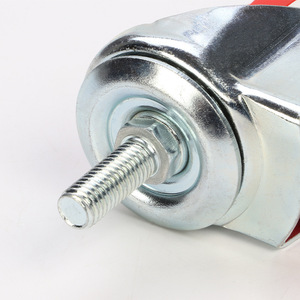 <b>Casters</b> 2.5-Inch Swivel Red <b>Wheels</b> M12 Screws Metal Durable Furniture <b>Casters</b> - Product Image 1
