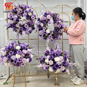 Décoration de centre de table de mariage SMOOTH, 60 cm, fleurs en soie violettes, décoration de centre de table, boule de fleurs artificielles de luxe - Product Image 2