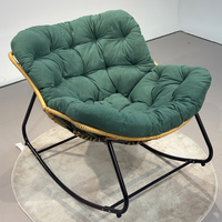 Fauteuil à bascule moderne en forme de nid d'oiseau, cadre en métal, pour salon, chambre, appartement, hôtel, utilisation en balcon, détente, allongé