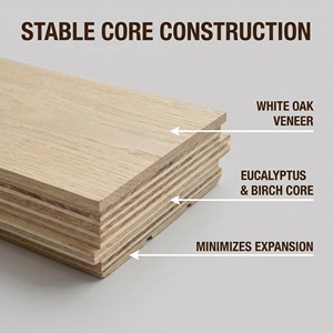 Parquet en bois d'ingénierie résistant à l'eau de qualité supérieure avec placage en <span class=keywords><strong>chêne</strong></span> blanc et protection invisible par laque UV - Product Image 5