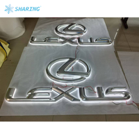 Emblème de voiture LED 3D personnalisé, logo multicolores en acrylique, panneau pour magasin 4S, extérieur, étanche, rétroéclairé