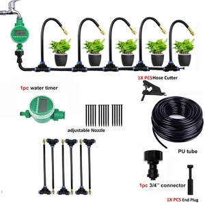 Kit de pulvérisateur de brumisation réglable à 360 ° Système de refroidissement par brumisation avec minuterie pour jardins, serres d'irrigation - Product Image 1
