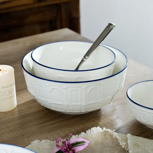 <span class=keywords><strong>Service</strong></span> de vaisselle 24 pièces <span class=keywords><strong>en</strong></span> <span class=keywords><strong>porcelaine</strong></span> céramique, style Ancienne Ville, avec assiettes de présentation florales et bols, élégant pour une table minimaliste - Product Image 2