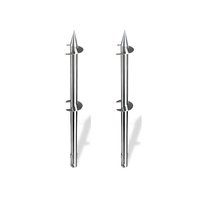 YUHAO Vis d'ancrage hélicoïdale pleine longueur pour maison mobile et abri, en acier galvanisé durable, amovible, capacité d'ancrage 800 KG