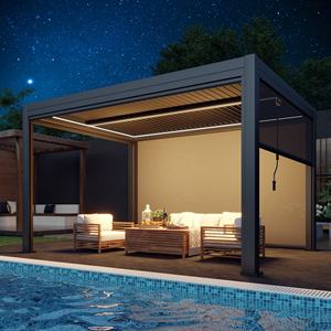 Toldo de Techo de Aluminio Ajustable Personalizable de <span class=keywords><strong>3x3</strong></span> 3x4, Resistente al Viento y a la Lluvia, para Jardín, <span class=keywords><strong>Piscina</strong></span>, Pabellón - Product Image 2