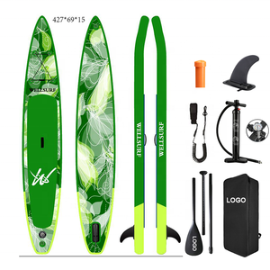 Tabla de SUP Inflable de Alta Velocidad de Doble Capa con Tecnología Drop Stitch de 14' para Carreras, Disfruta de la Vida, Tabla de Carreras Fusion de Doble Capa de 14' R - Product Image 6