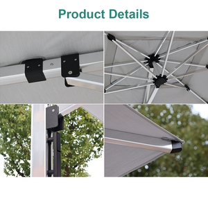 Grand Tonnage 3x4m Imperméable Aluminium Hôtelier Robuste Personnalisé Jardin Pliable Parc Patio Mobilier d'extérieur DC-UP-117 Couverture 3x4m E - Product Image 3