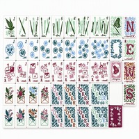 Tuiles de Mahjong noires modernes à motif abstrait, en acrylique, ensemble de luxe sculpté, 160 pièces, portable, pour 4 joueurs, divertissant
