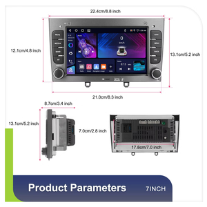 Radio de Coche Android Podofo de 7 Pulgadas, 4+64G, 2 Din, Estéreo para Coche, para Peugeot 408/308 T7, Carplay Inalámbrico/Android Auto, Carplay Universal ODM - Product Image 5