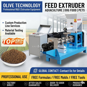 Máquina Extrusora de Alimentos para Mascotas (Perros y Gatos) de 40kg/H-2000kg/H, Máquina Procesadora de Pellets de Alimento Seco Flotante para Peces con Motor - Product Image 1