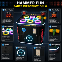 Machine de jeu populaire Hammer Fun, équipement d'arcade Whack a Mole à monnayeur pour les entreprises de divertissement familial