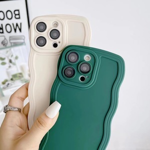 Dễ Thương Xoăn Sóng Khung Hình Dạng Silicone Điện Thoại Di Động Trường Hợp Đối Với <span class=keywords><strong>iPhone</strong></span> 13/11/12 XS Chống Sốc Bìa Đối Với <span class=keywords><strong>iPhone</strong></span> 14 15 Pro Max Trường Hợp - Product Image 5