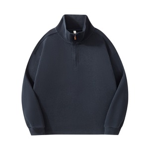 Sudadera con Capucha de Golf Personalizada para Hombre, 100% Algodón, Invierno, Bordada, con Cierre de Cremallera de un Cuarto, Ligera, Atlética, ODM - Product Image 5