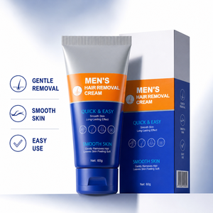 Crema Depilatoria para <span class=keywords><strong>Hombre</strong></span> OEM ODM 60g, Pasta Depilatoria Indolora para Pecho, Piernas, <span class=keywords><strong>Axilas</strong></span>, Espalda, Eliminador de Vello Grueso, Gel Corporal Suave - Product Image 1