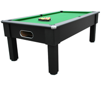 Mesa de billar francesa comercial de 7 pies que funciona con monedas con madera maciza y fieltro de lana de alta velocidad para bares y clubes