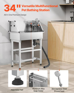 Bañera Multifuncional de Acero Inoxidable <span class=keywords><strong>para</strong></span> Baño y Peluquería de Mascotas, <span class=keywords><strong>para</strong></span> Uso Comercial en Tiendas y Salones de Belleza y en el Hogar - Product Image 2
