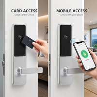 Cerradura de Puerta Inteligente para Hotel con Lector de Tarjetas RFID de Acero Inoxidable 304SS, Desbloqueo por Tarjeta o Aplicación TTLock ET2072RF