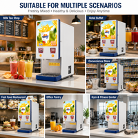 Distributeur de boissons commercial en gros, distributeur de jus froid commercial à 2 saveurs, machine à boissons froides pour hôtel