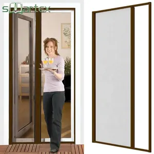 Hot Sale Removable Easy Install Mosquito Net Sliding Screen Doors Aluminium Retractable Fly Screen Door