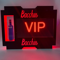 Panneau d'affichage LED programmable par application avec messages défilants, logo personnalisé, présentoir VIP pour bouteilles de champagne, idéal pour les boîtes de nuit et les salons.