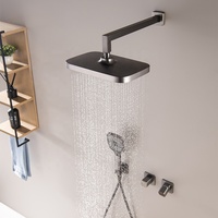 Matériau en cuivre expérience de douche ultime ensemble de douche smartbox système de mélangeur de douche dissimulé