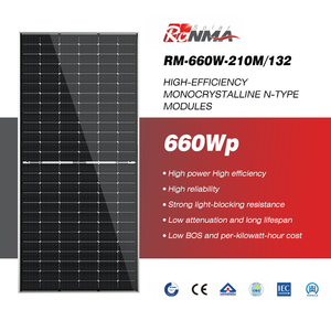 ระบบไฟฟ้า 1500VDC โมดูลโซลาร์เซลล์แบบโมโนคริสตัลไลน์ PERC 660W ป้องกัน PID ทนทานต่อหิมะตกหนักและแรงลม ได้รับการรับรอง RM-600W-210M/132 คุณภาพสูง - Product Image 3