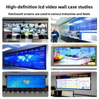 Écran mural vidéo LCD sans soudure de 55 pouces, grand écran sur mesure pour salles de conférence et surveillance, garantie 1 an