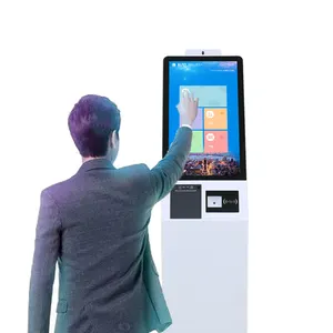 ODM OEM özel 21.5 inç dokunmatik ekran makinesi self servis sipariş ödeme banka tıbbi için kiosk