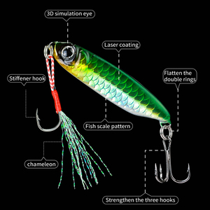 1PCS <span class=keywords><strong>BUBBA</strong></span> LSZ-49 Leurre de pêche en forme de cuillère pour saumon, bar et pêche en rivière, avec plomb et acier au carbone 7/10/15/20/25g - Product Image 2