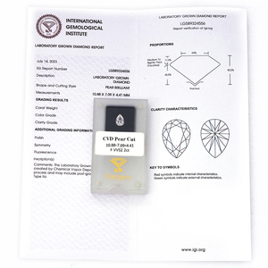 Giọt Nước Mắt 1CT 2ct D vvs2 VS1 Lê cắt starsgem kim cương lỏng lẻo IGI chứng nhận phòng thí nghiệm phát triển kim cương - Product Image 3
