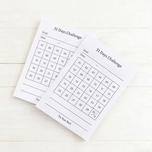 31-Day Self-Discipline Notebook Simple Habit Formation Study Office Planner <b>Book</b> Goal Sticky Notes Back-to-School Essentials - Product Image 3
