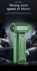 Ventilateur portable sans fil haute vitesse turbo ultra-puissant, moteur sans balais, pour camping en extérieur, dépoussiérage, soufflage d'eau, barbecue - Product Image 2