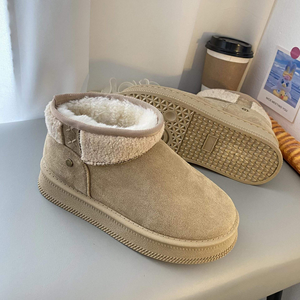 Stivaletti da Neve in Camoscio per <span class=keywords><strong>Donna</strong></span>, Fodera in Pelliccia Sintetica, Suola Spessa Antiscivolo, Caldi e Casual per l'Inverno - Product Image 4