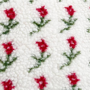 Personnalisé All-Over Rose Fleur <span class=keywords><strong>Motif</strong></span> Floral Artificielle Agneau Berbère Polaire Fausse Fourrure <span class=keywords><strong>Tissu</strong></span> Pour Vêtement Textile À La Maison - Product Image 3