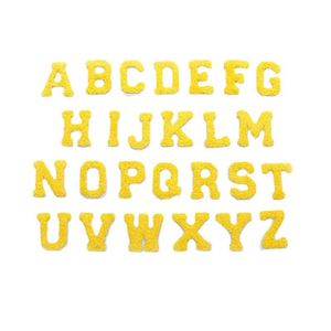 Factory Sale Iron on 5cm White Edge Colorful Embroidered Chenille Letter Patches - Product Image 2