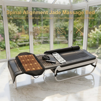 Lit de massage POP RELAX V4 en jade avec contrôle de la minuterie, chauffage thérapeutique, traction chiropratique de la colonne vertébrale pour la physiothérapie à domicile