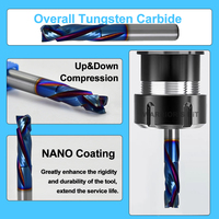 Fraise à compression CNC pour le travail du bois, 6 mm, en carbure, 3 cannelures, haute vitesse, précision, revêtement nano, OEM/ODM